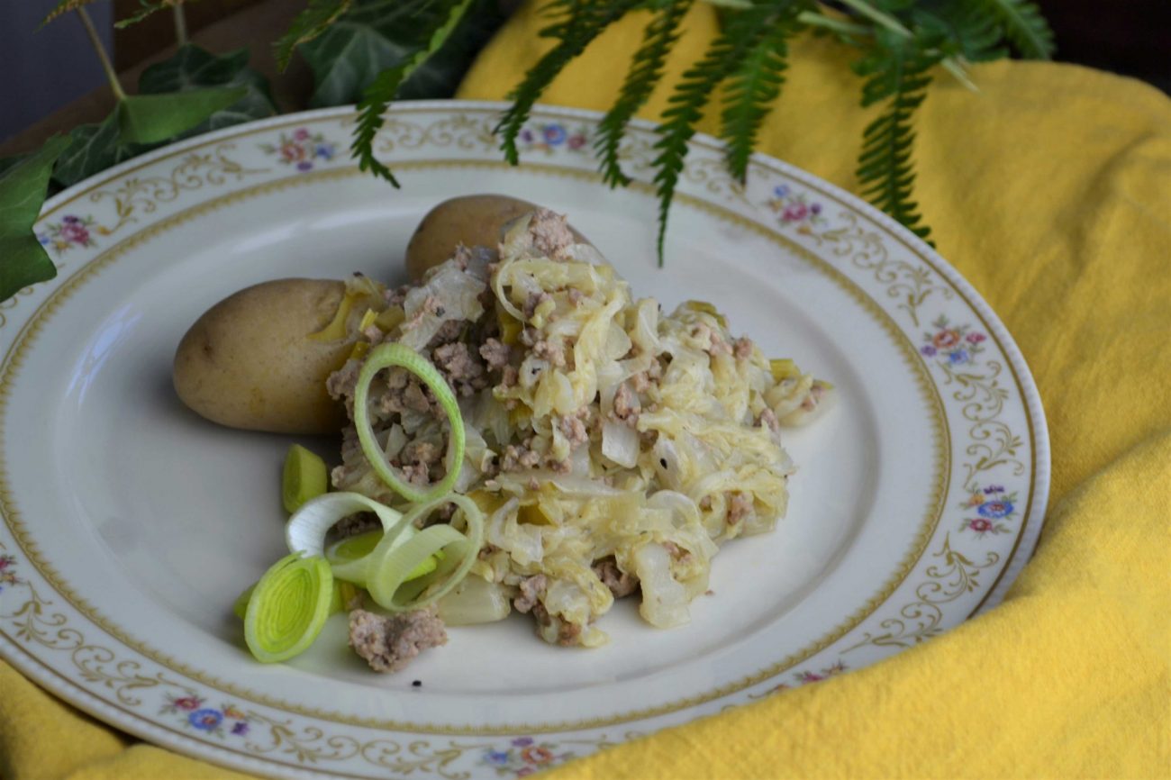 Chinakohl mit Mett