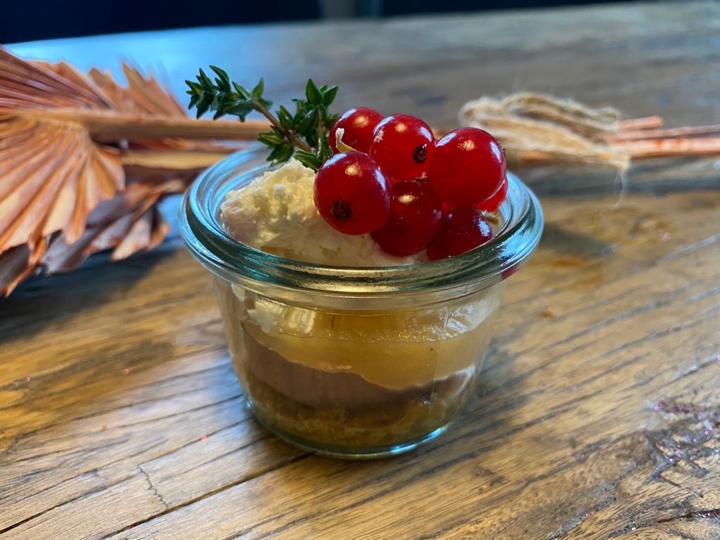 Printen-Dessert mit Aachener Weihnachtsleberwurst