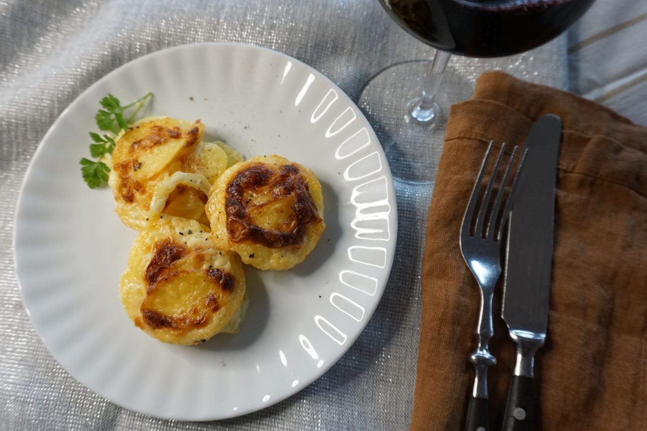 Gratin dauphinois: Kartoffeltürmchen aus der Muffinform