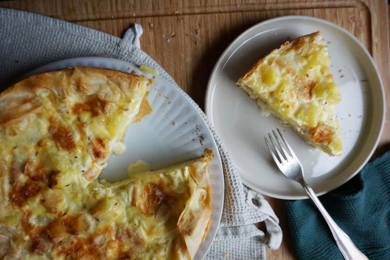 Kartoffeltarte mit Herver Käse