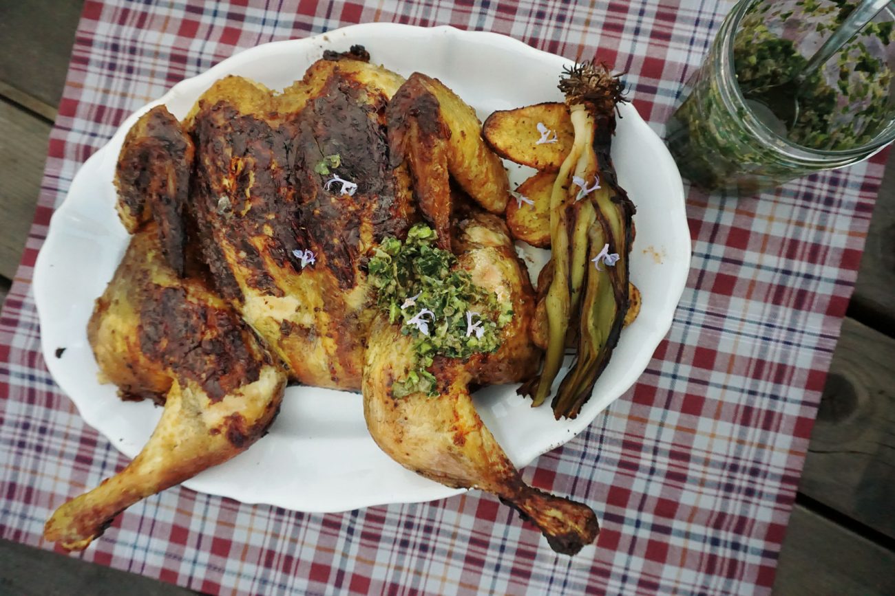 Roadkill-Hühnchen mit Kapernvinaigrette