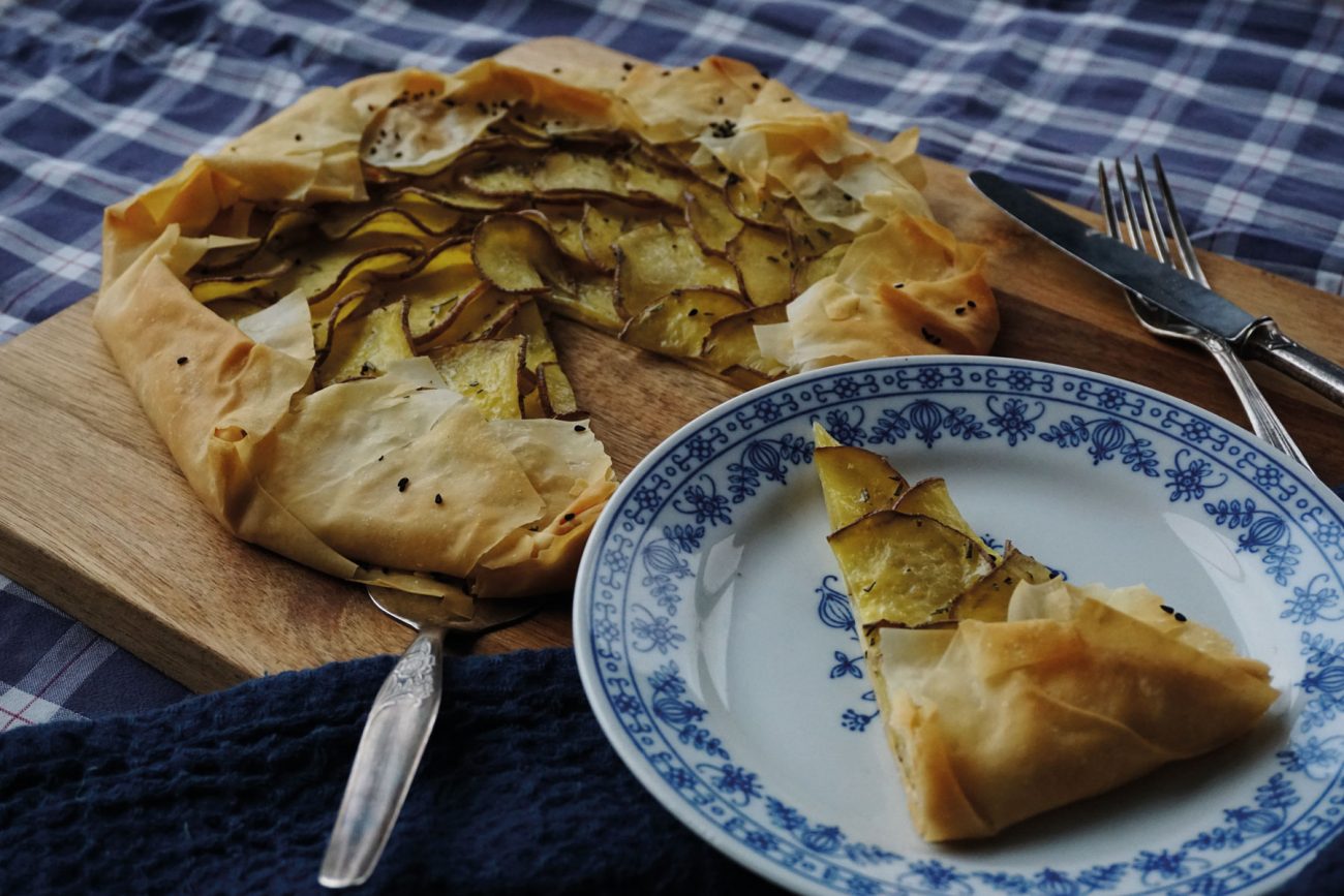 Kartoffelgalette aus Strudelteig