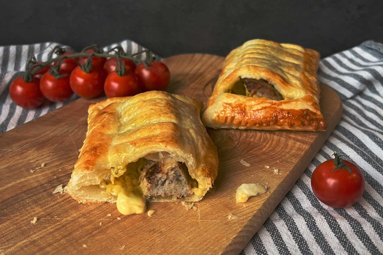 Boudin Blanc mit Sauce Bearnaise im Blätterteig