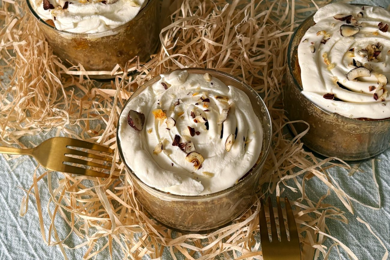 Karottenkuchen im Glas